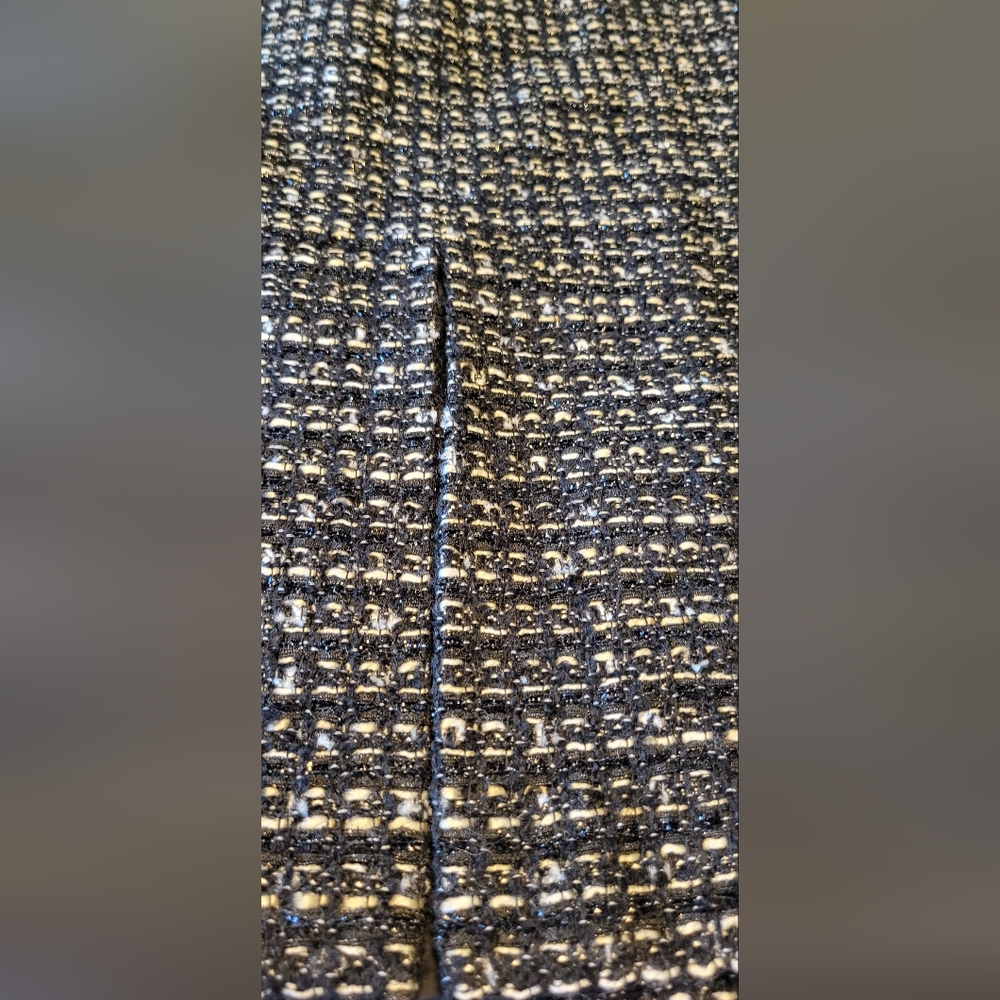 J. Crew Tweed skirt Black and White with sparkle Size 10 16" Waist 24" Length - Picture 7 of 11